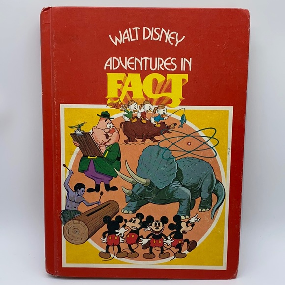 Vintage Walt Disney Adventures In Fact Red Hardcover Children’s Book 1977 - Picture 1 of 16